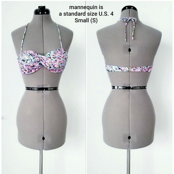 AY YILDIZ "MIX & MATCH" CONVERTIBLE TWIST BANDEAU HALTER BIKINI TOP "B" Cup - S - Picture 6 of 10